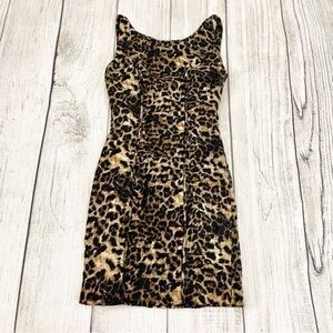 REBECCA MINKOFF Freja Women’s Pleated Animal Print Sleeveless Dress Size 2